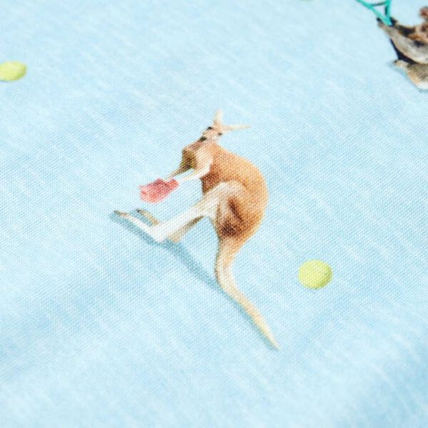 T-shirt för barn ljusblå melange 92