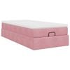 vidaXL Ottoman s&auml;ngram med madrass rosa 90x190 cm sammet