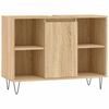 vidaXL Badrumssk&aring;p sonoma-ek 80x33x60 cm konstruerat tr&auml;