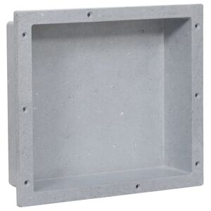 vidaXL Inf&auml;lld duschhylla niche matt gr&aring; 41x36x10 cm