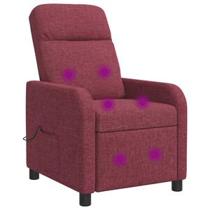 vidaXL Massagef&aring;t&ouml;lj Vinr&ouml;d Tyg