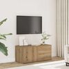 vidaXL Tv-b&auml;nk artisan ek 80x34x35,5 cm konstruerat tr&auml;