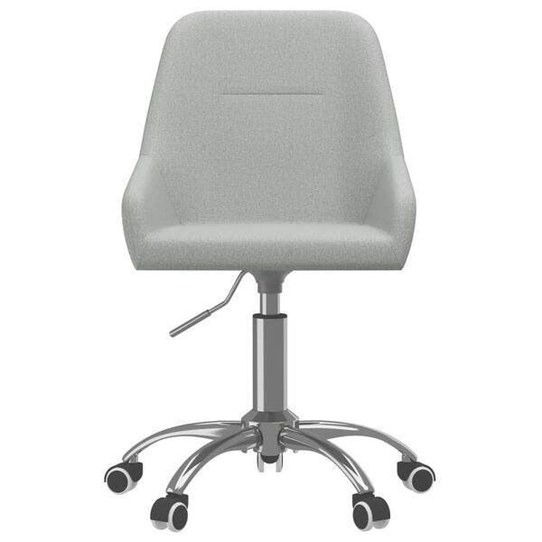 vidaXL Snurrbar matstol ljusgr&aring; tyg