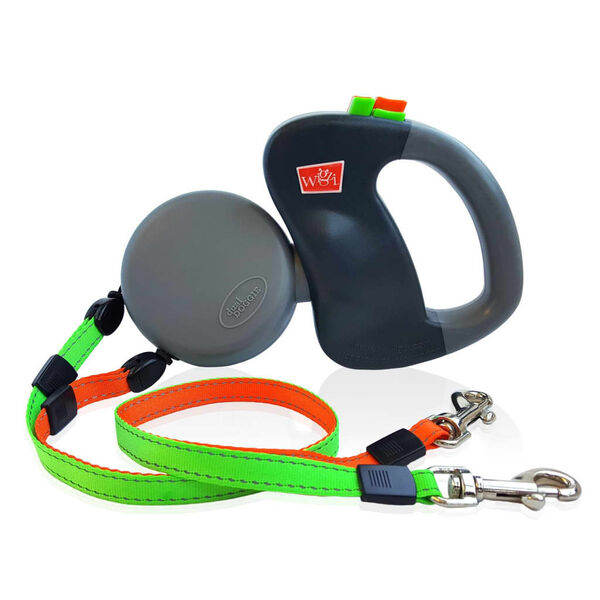 Wigzi Dubbelt inf&auml;llbart hundkoppel 2,0 gr&aring;