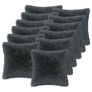 vidaXL Kudde med kudde HEERLEN 12 st Antracit PV Fleece