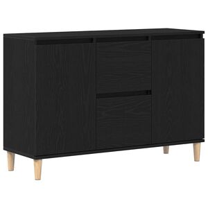vidaXL Sideboard med l&aring;da Svart 102 x 35 x 60 cm Konstruerat tr&auml;