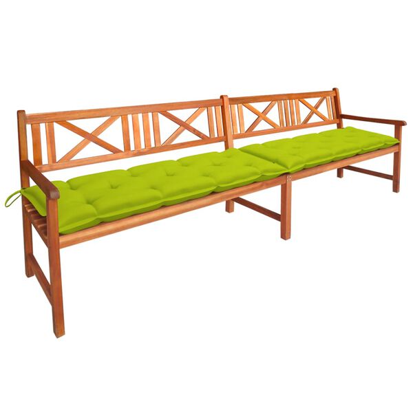 vidaXL Tr&auml;dg&aring;rdsb&auml;nk med dynor 240 cm massivt akaciatr&auml;