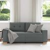 vidaXL Loveseat soffa m&ouml;rkgr&aring; 140 cm tyg
