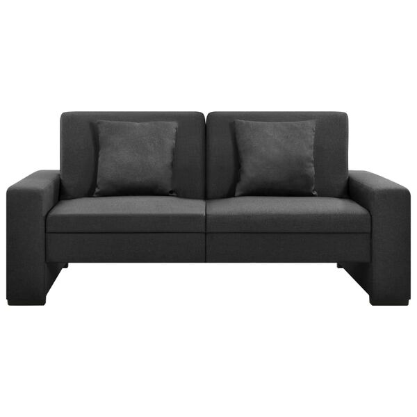 vidaXL B&auml;ddsoffa m&ouml;rkgr&aring; tyg