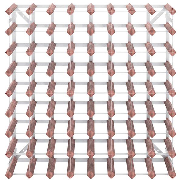 vidaXL Vinst&auml;ll f&ouml;r 72 flaskor brun massiv furu