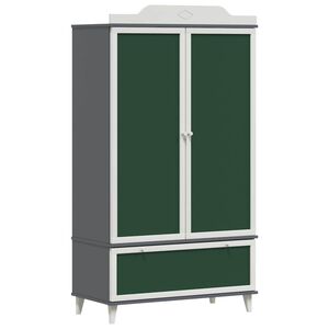 vidaXL Barnens kreativa f&ouml;rvaring ROROS Gr&aring; och Vit 90 x 45 x 165 cm