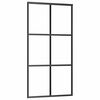 vidaXL Skjutd&ouml;rr ESG-glas och aluminium 102x205 cm svart