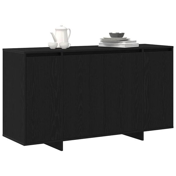 vidaXL Sideboard Svart Ek 135 x 41 x 75 cm Konstruerat tr&auml;