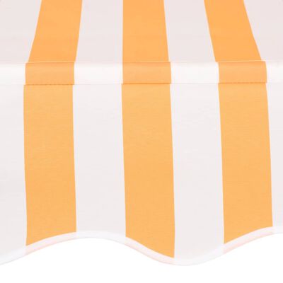 vidaXL Markis manuellt infällbar 150 cm orange och vita ränder