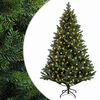 vidaXL Plast Hingad Julgran 120 cm 150 LED-lampor Varmvit