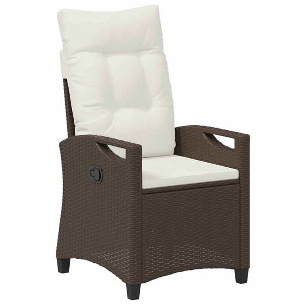 vidaXL Tr&auml;dg&aring;rd Stol 2 pcs Brun och Kr&auml;m 56 x 60 x 112 cm