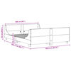 vidaXL S&auml;ngram utan madrass vaxbrun 160x200 cm massiv furu