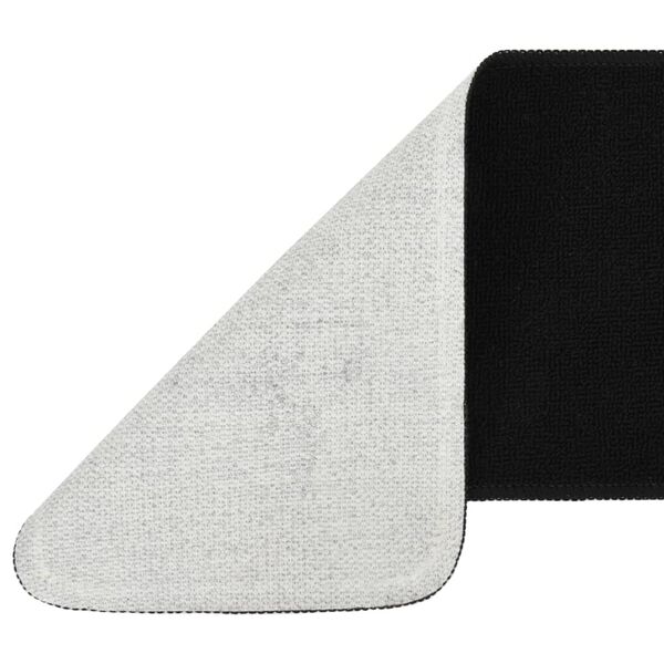 vidaXL Trappstegsmattor 15 st 75x20 cm svart rektangulär