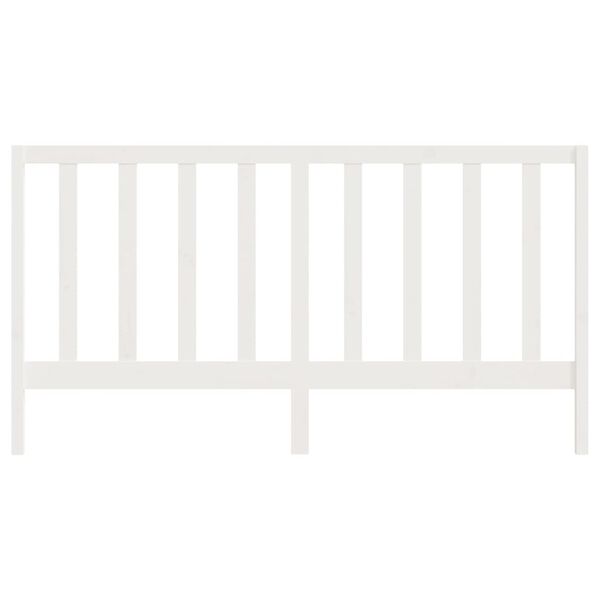 vidaXL Sänggavel vit 206x4x100 cm massiv furu