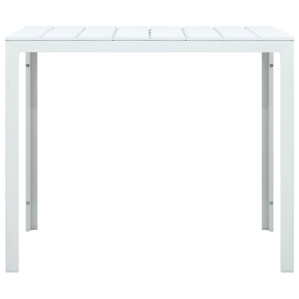 vidaXL Soffbord vit 78x78x74 cm HDPE träutseende