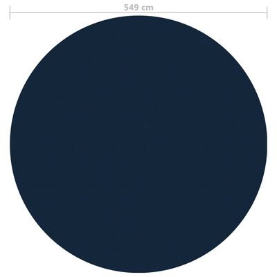 vidaXL Värmeduk för pool PE 549 cm svart och blå