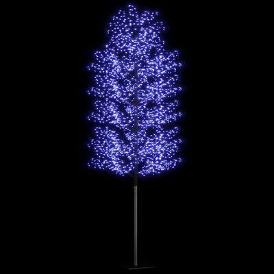 vidaXL Plastgran 2000 LED körsbärsblommor blåvitt ljus 500 cm