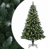 vidaXL Konstgjord julgran 120 cm 150 LED-lampor Varmvit PVC och metall