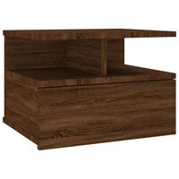 vidaXL Svävande sängbord brun ek 40x31x27 cm konstruerat trä