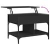 vidaXL Soffbord svart 70x50x50 cm konstruerat trä och metall