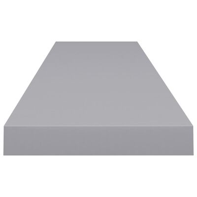 vidaXL Svävande vägghylla grå 120x23,5x3,8 cm MDF