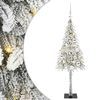 vidaXL Julgran med 150 LED-lampor med stativ Vit 120 cm PE och St&aring;l