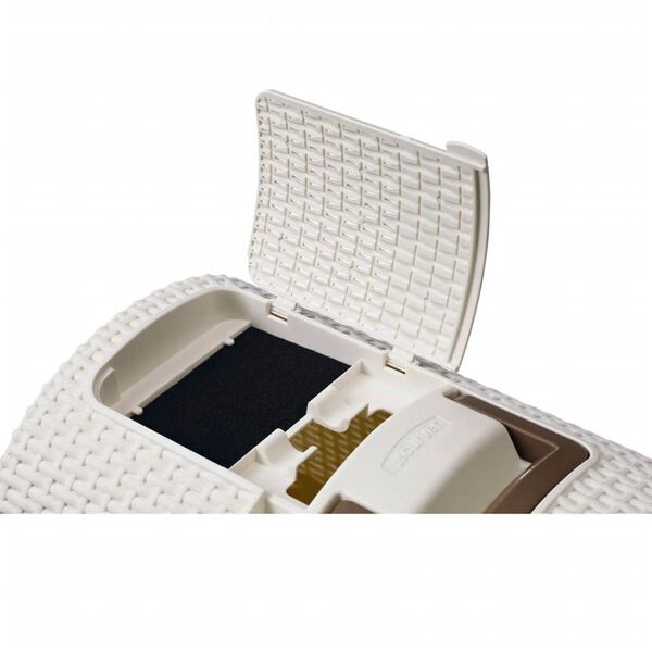 Curver Kattlåda med huv 51x38,5x39,5 cm vit 400462