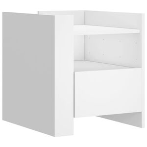 vidaXL S&auml;ngbord vit 45x50x50 cm konstruerat tr&auml;