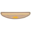vidaXL Trappmattor 15 st 56x17x3 cm m&ouml;rkbeige halvrunda