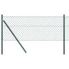 vidaXL Kedjeh&auml;ngd St&auml;ngsel Markfix 25 x 0,8 m PVC-belagda st&aring;l Gr&ouml;n