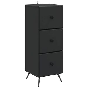 vidaXL L&aring;dans sk&aring;p Svart 33 x 34,5 x 90 cm Konstruerat tr&auml;