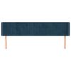 vidaXL S&auml;nggavel med kanter m&ouml;rkbl&aring; 183x16x78/88 cm sammet