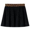 Kjol f&ouml;r barn leopardm&ouml;nster svart 92