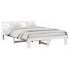 vidaXL S&auml;ngram med huvudgavel Vit 160 x 200 cm Massiv furu