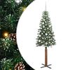 vidaXL Smal julgran med 300 LED-lampor Grön 180 cm PVC och solid furu