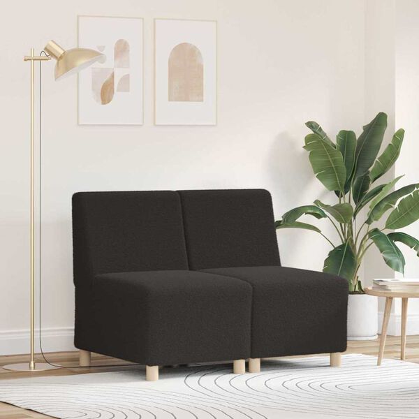 vidaXL Modulsofa utan armstöd 2 pcs Mörkgrå 55 x 74 x 82 cm