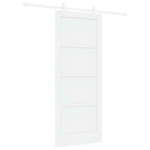 vidaXL Skjutd&ouml;rr Vit 83 x 202 cm Massiv furu