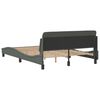 vidaXL Bed Frame "Dover" Dark Grey 140x200 cm Fabric