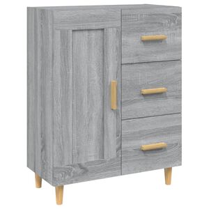 vidaXL Sk&auml;nk gr&aring; sonoma 69,5x34x90 cm konstruerat tr&auml;