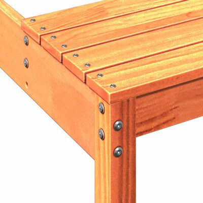 vidaXL Picknickbord vaxad brun 160x134x75 cm massivt trä