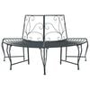 vidaXL Tr&auml;db&auml;nk 4-Antal sittplatser 160 x 80 x 89 cm St&aring;l Silvergr&aring;