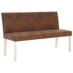 vidaXL B&auml;nk 139,5 cm konstmocka brun