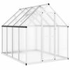 vidaXL V&auml;xthus med ram silver 224x169x195 cm aluminium