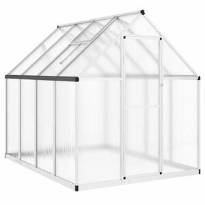 vidaXL V&auml;xthus med ram silver 224x169x195 cm aluminium