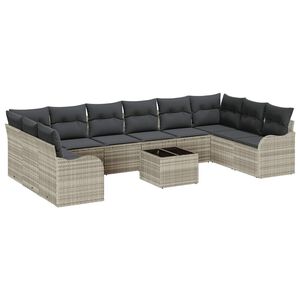 vidaXL Tr&auml;dg&aring;rdsoffset Ljusgr&aring; 55 x 55 x 37 cm konstrotting